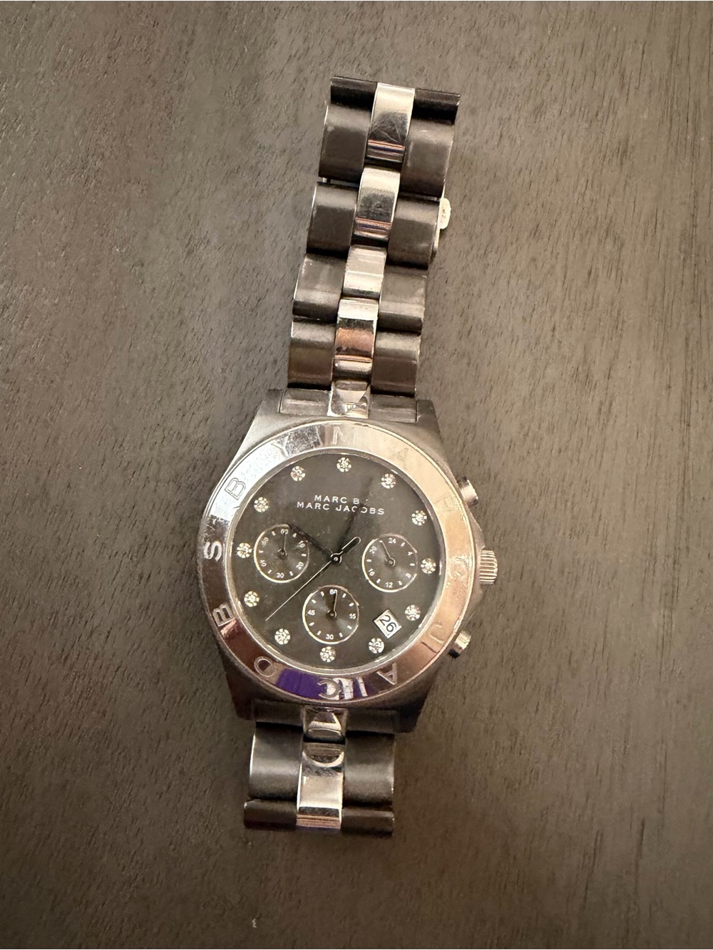 Marc Jacobs women’s  Stainless Steel gunmental Dial Chronograph Watch